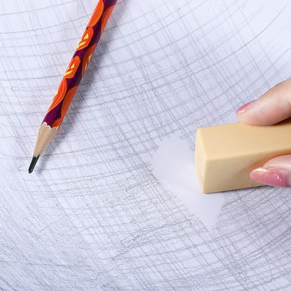 10 Pieces Drawing Art Pencil Erasers, Multi-Shape Painting Grey Kneaded White Foam Erasers with Grip for Art Sketching Drafting Supplies