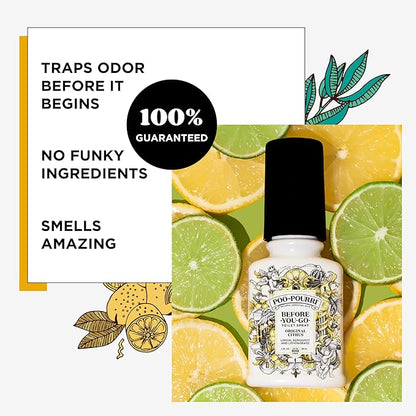 Poo-Pourri Before-You-Go Toilet Spray, Original Citrus, 2 Fl Oz - Lemon, Bergamot and Lemongrass