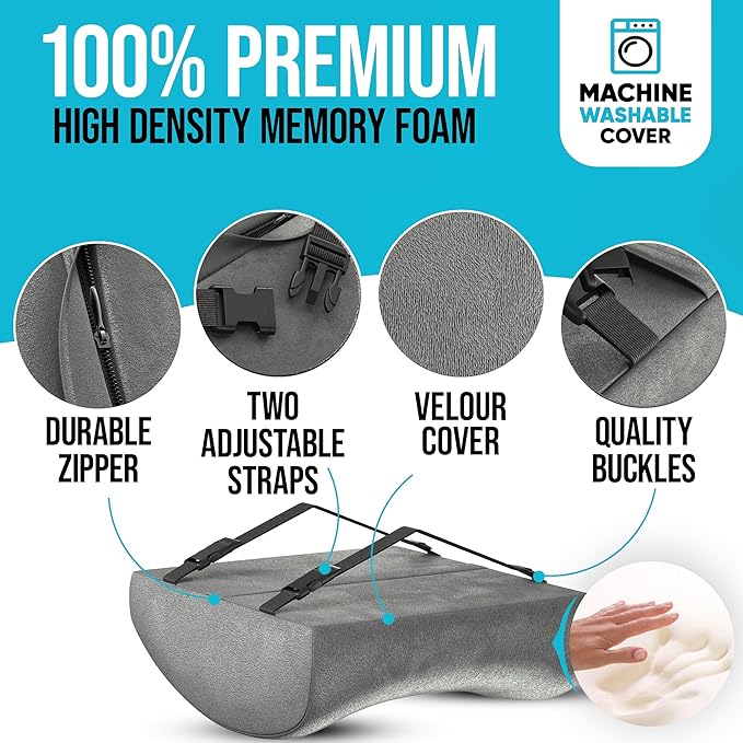 FORTEM Seat Cushion and Lumbar Support for Office Chair, Desk Chair Cushion, Memory Foam Office Chair Cushion, Non Slip Sitting and Back Pillow for Gaming, Car Seat Cushion, Chair Pad