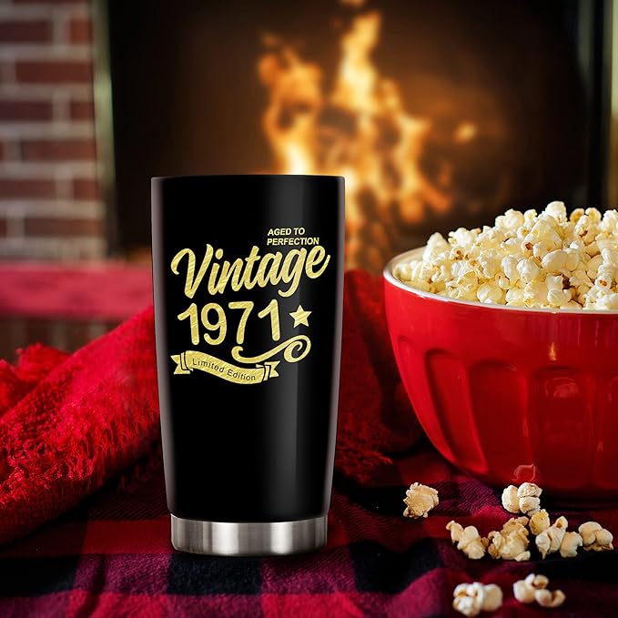 Happy 53th Birthday Tumblers Gifts for Men Women, Back in 1971 Stainless Steel Tumblers Gifts, 1971 53 Years Old Birthday Gift For Wife Husband Mom Dad