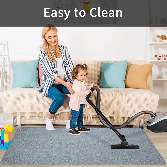 SHAREWIN Office Chair Mat for Hardwood/Tile Floor, 55"x35" Computer Gaming Chair Mat, Under Desk Low Pile Office Rug, Easy-Clean Floor Protector Mat, Dark Grey