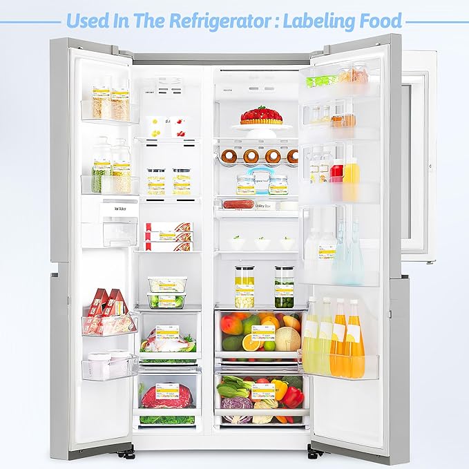 Restaurant Quality Shelf Life Food Rotation Labels, 2” x 3” Self-Adhesive Removable Freezer Food Labels Stickers, Perfect for Reusable Containers, Food Date Sticker (Large, Count, 2)
