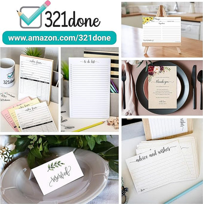 321Done Weekday Planning Notepad (8.5" x 11") Letter Size Large 50 Sheets for Work Week – Monday through Friday M-F Planner Weekly Days of Week Paper Memo Note Pad Organizing - Made in USA - Simple