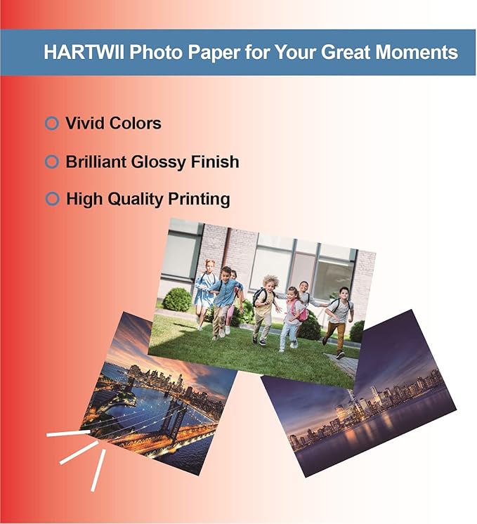 220 Pack Photo Paper Glossy Inkjet 8.5x11 inches 52lb 200Gsm Letter Size for Dye Ink Printers