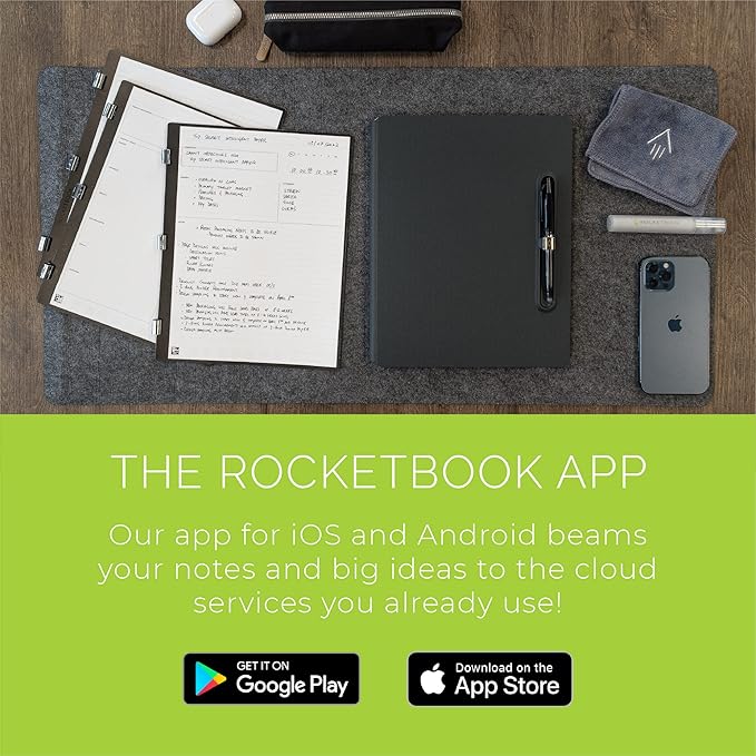 Rocketbook Pro Graph Page Pack | Scannable Pro Graph Paper - Write, Scan, Erase, Reuse | 20 Graph Paper Sheets | Executive Size: 6 in x 8.8 in