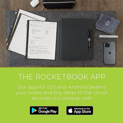 Rocketbook Pro Graph Page Pack | Scannable Pro Graph Paper - Write, Scan, Erase, Reuse | 20 Graph Paper Sheets | Executive Size: 6 in x 8.8 in