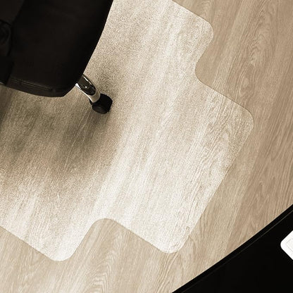 Marvelux Enhanced Polymer Eco-Friendly Durable Office Chair Mat for Hardwood Floors 48" x 51", Hard Floor Protector, Rectangular with Lip, Transparent, Multiple Sizes