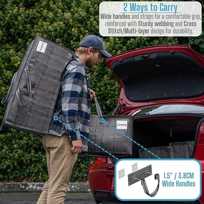 VENO 4 Pack Moving Bags w/Backpack Straps, Moving Boxes & Storage Bins Alternative, Packing Supplies, Camping Accessories Totes for Storage, Dorm Room Essentials Storage Bags (Windowpane, 4 Pack)