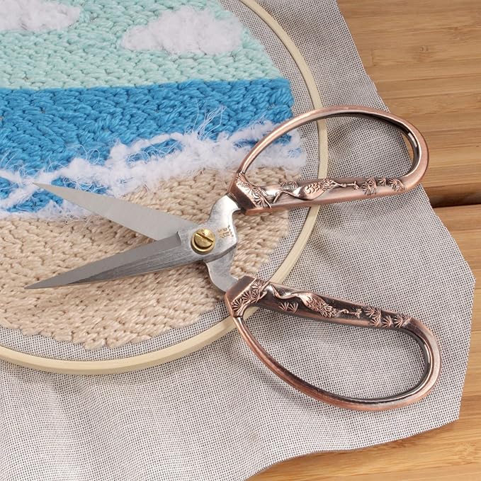 JubileeYarn Classic Chinese Small Embroidery Craft Scissors - Copper - 10 Scissors