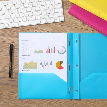 Mr. Pen- Plastic Folders with Pockets and Prongs, 15 Pack, Vibrant Colors, Pocket Folders, Folders with Prongs, File Folders with Fasteners, 2 Pocket Folder, Folder with Pockets, Two Pocket Folder