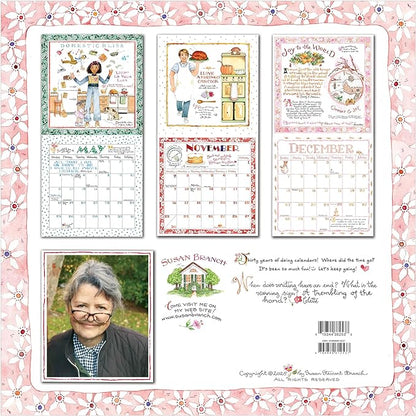TF PUBLISHING 2025 Susan Branch Wall Calendar Case of 48 - Large Grids for Appointments and Scheduling - Vertical Monthly Wall Calendar - Home and Office Organization - Premium Matte Paper - 12"x12”