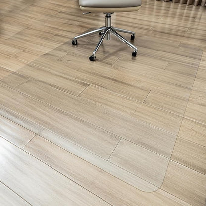 Office Chair Mat for Hardwood Floor, Desk Chair Mat with Non-Slip Texture, Rectangle Hard Floor Plastic Chair Floor Mat with Milled Edge (48"x60" inch)