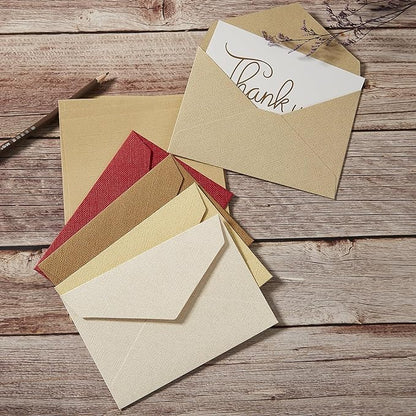Tuhangcc Stationery Writing Paper and Envelopes Set with Jute Rope 4 X 6 for Writing Letter, (20 Best Paper with 10 Heavyweight envelopes),by Better Gift Office Products(Red)