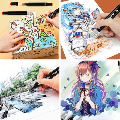 Alcohol Markers, 120 Colors Dual Tip Art Markers, Drawing Markers, Coloring Marker for Kids Sketching Adult Coloring