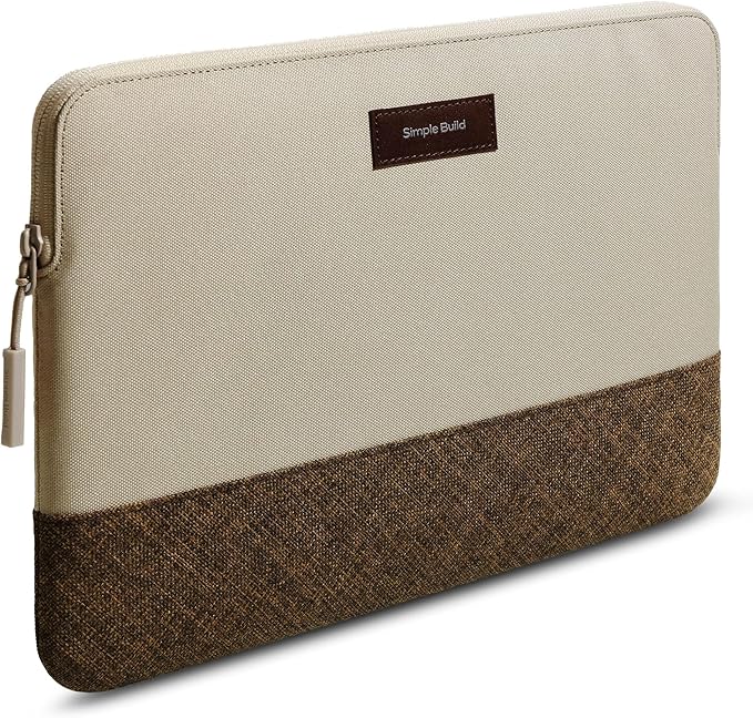 Slim Laptop Sleeve with a Back Zipper Pocket Designed for M1/M2/M3 MacBook Pro/Air (Latte, Designed for 13.6-inch MacBook Air (M2/M3))