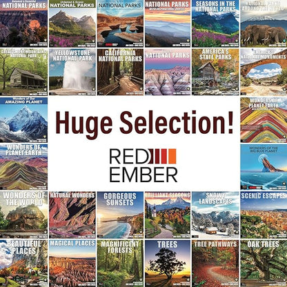 RED EMBER Wonders of Planet Earth with Quotes 2025 Wall Calendar 12 Month | 12" x 24" Open | Thick & Sturdy Paper | Giftable | Calendar 2025