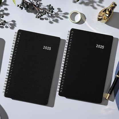 2025 Planner - 2025 Planner Weekly and Monthly, Jan 2025 - Dec 2025, 5" x 8", Twin-Wire Binding, Holidays, Back Pocket, Thick Paper, Classic Black