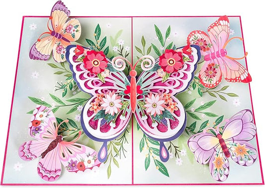 Paper Love 3D Pop Up Card, Jumbo Displayable Art, Gift for Birthday, Wedding, Anniversary, Mothers Day, Get Well, All Occasion - 10" x 14" Cover - Includes Envelope and Note Card