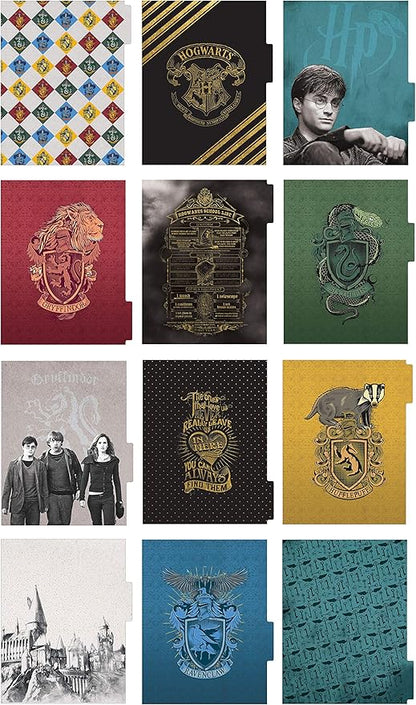 Paper House Productions Harry Potter 12 Month Undated 9.5" Planner with Month and Event Flag Stickers - Hogwarts at Night