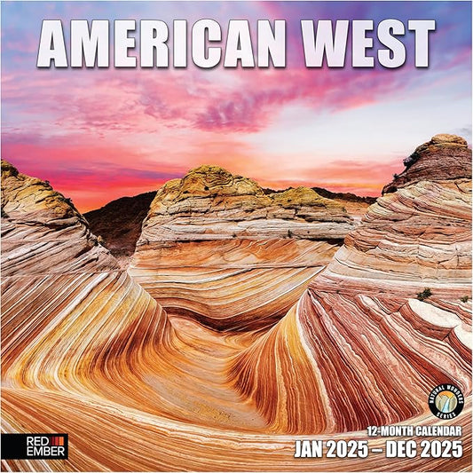 RED EMBER American West 2025 Wall Calendar 12 Month | 12" x 24" Open | Thick & Sturdy Paper | Giftable | Calendar 2025